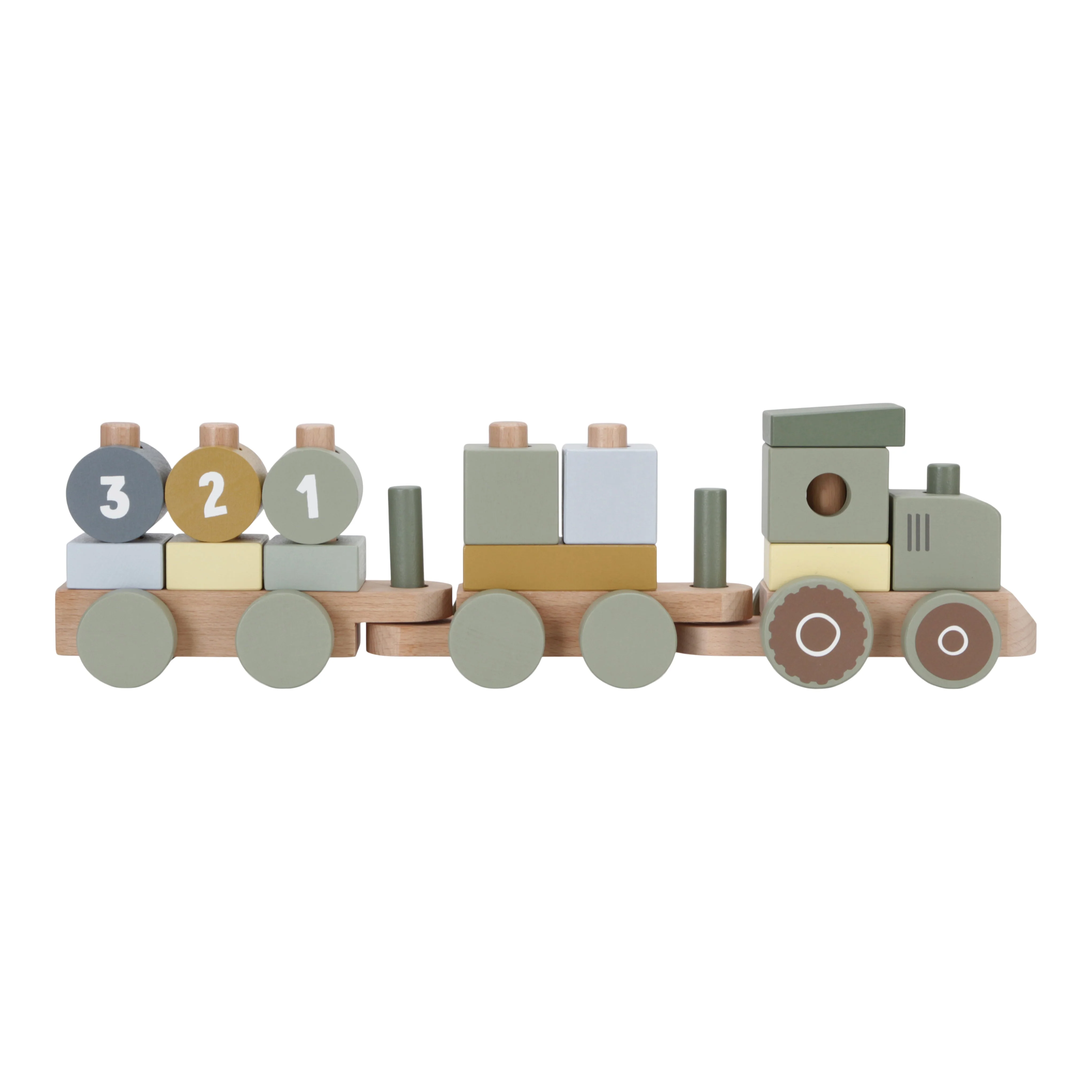 Wooden Stacking Train Tractor - Image 4