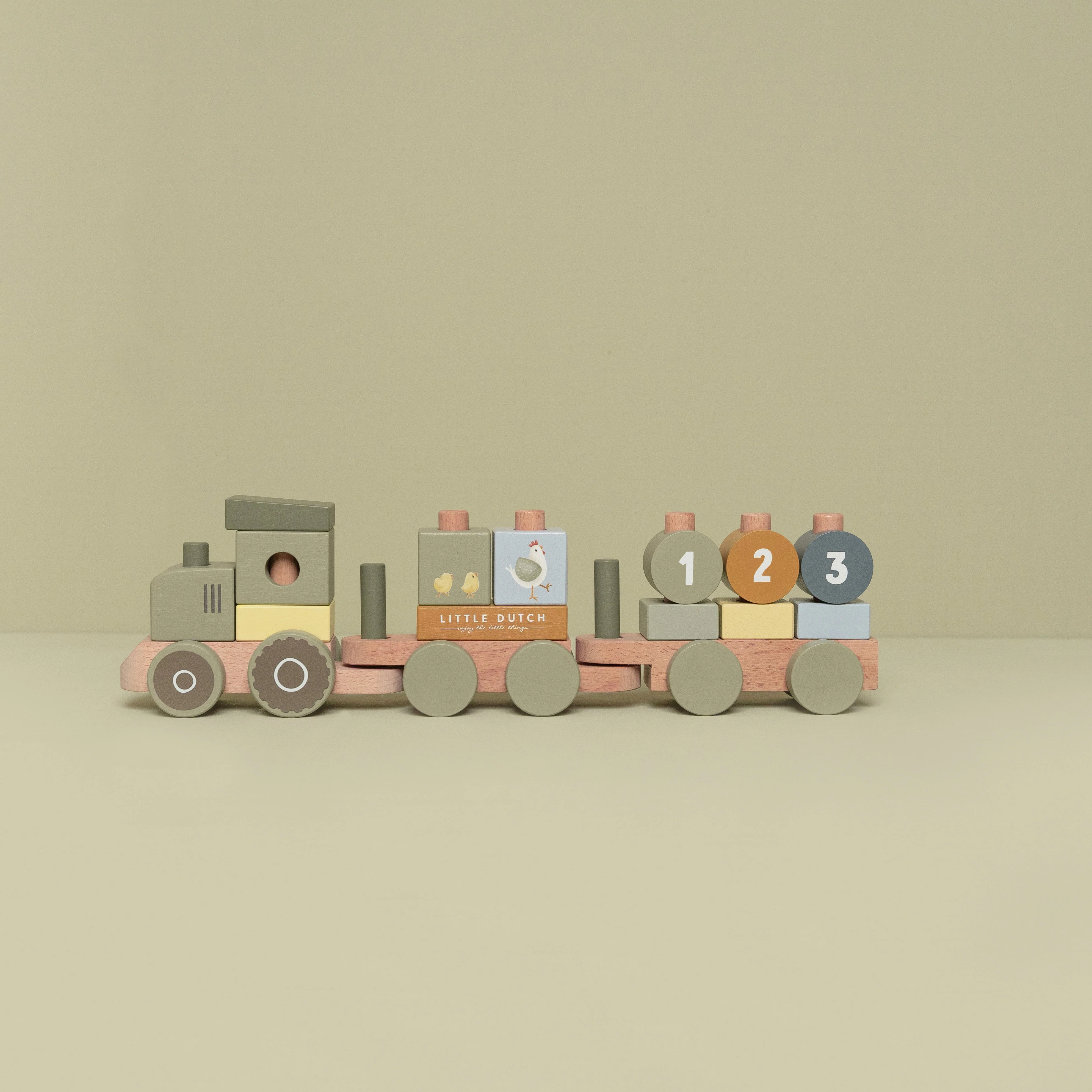Wooden Stacking Train Tractor - Image 7