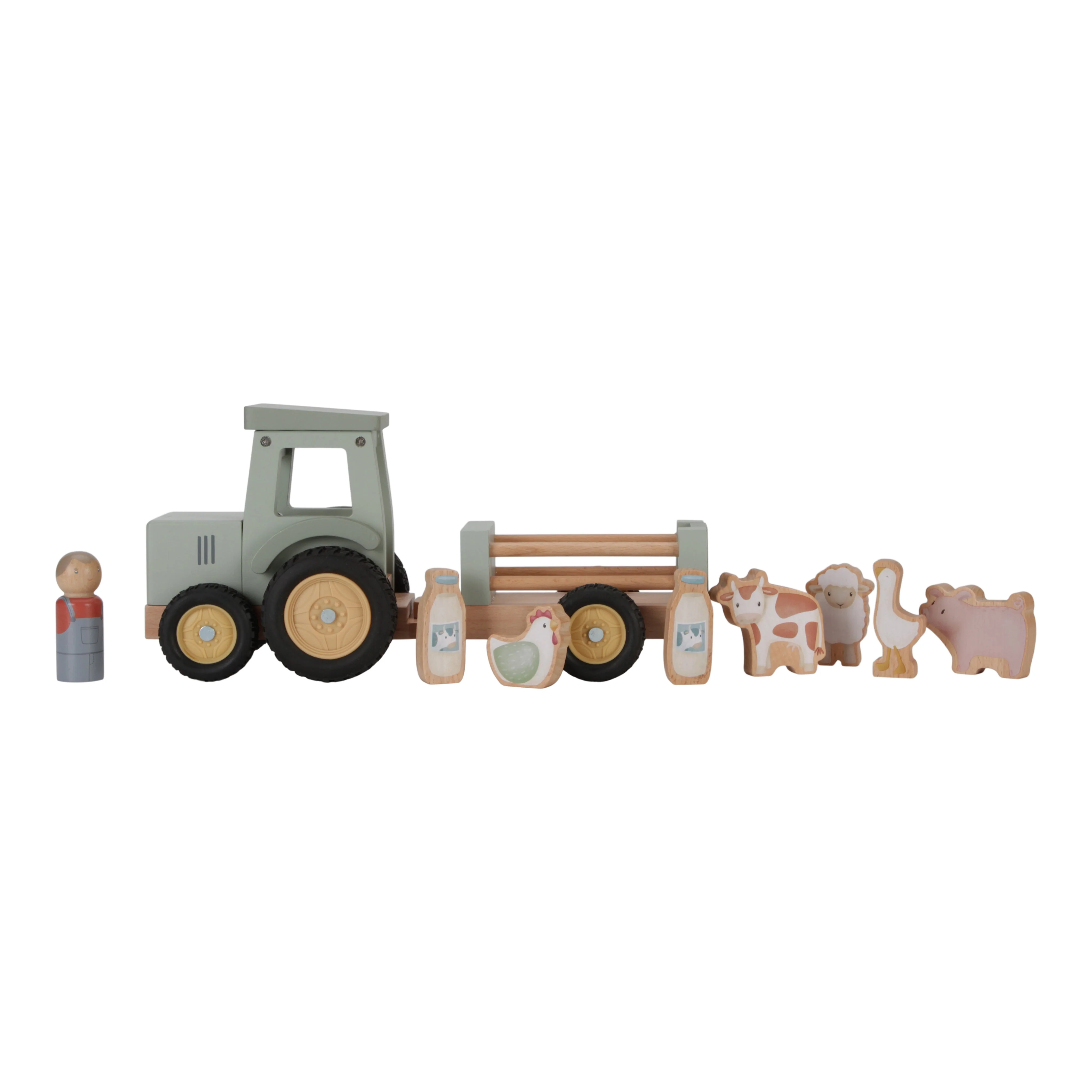 Wooden Tractor With Trailer - Image 4